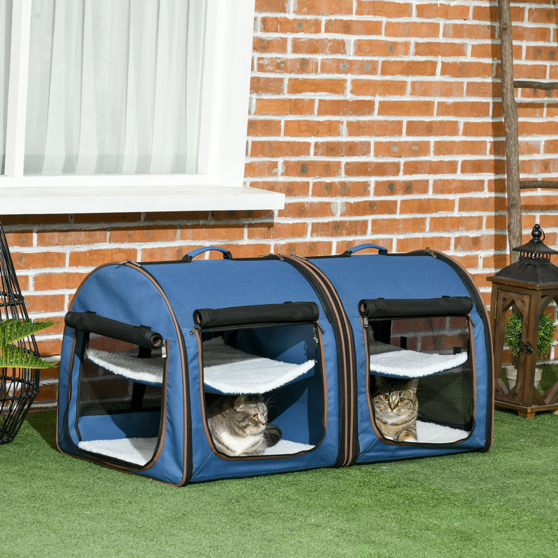 Sac de transport pour chat 39 po, Bleu