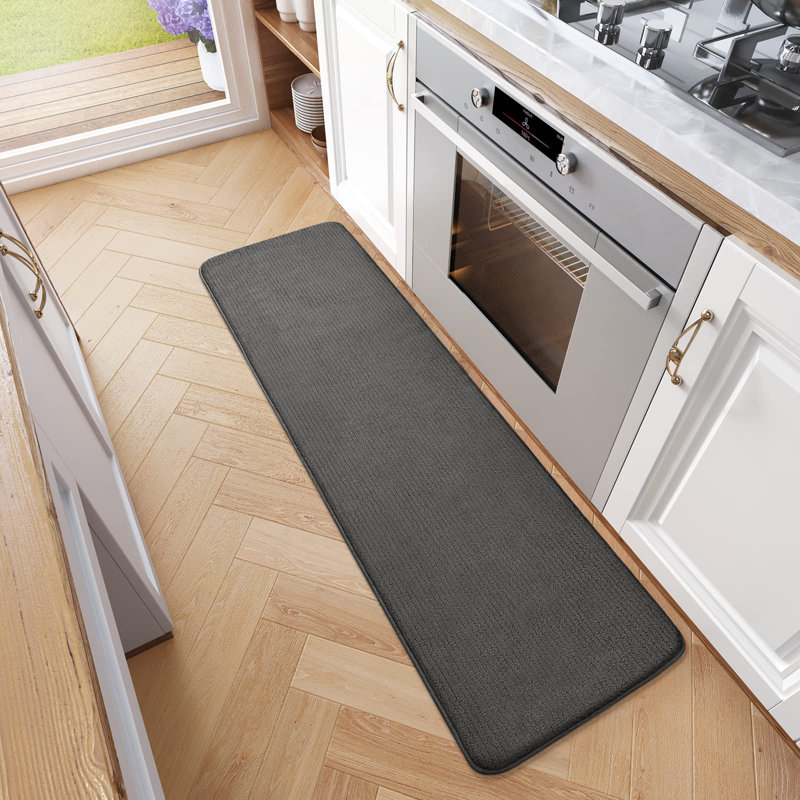 Tapis de cuisine Dawon, Rectangle 3 pi 3 po x 1 pi 5 po, Noir