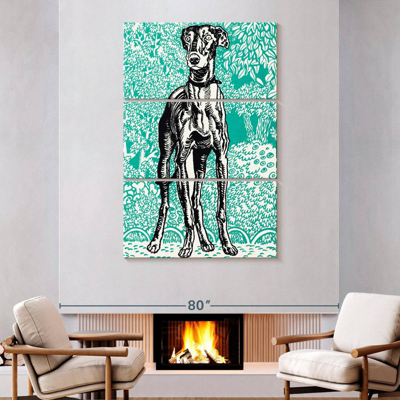 Brampt Greyhound I, 74" H x 48" W