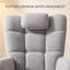 Ergonomic High-Back Rocking Chair with Ottoman, Upholstered Glider Rocker with Steel Frame and Wooden Legs for Nursery or Living Room-1600867713
