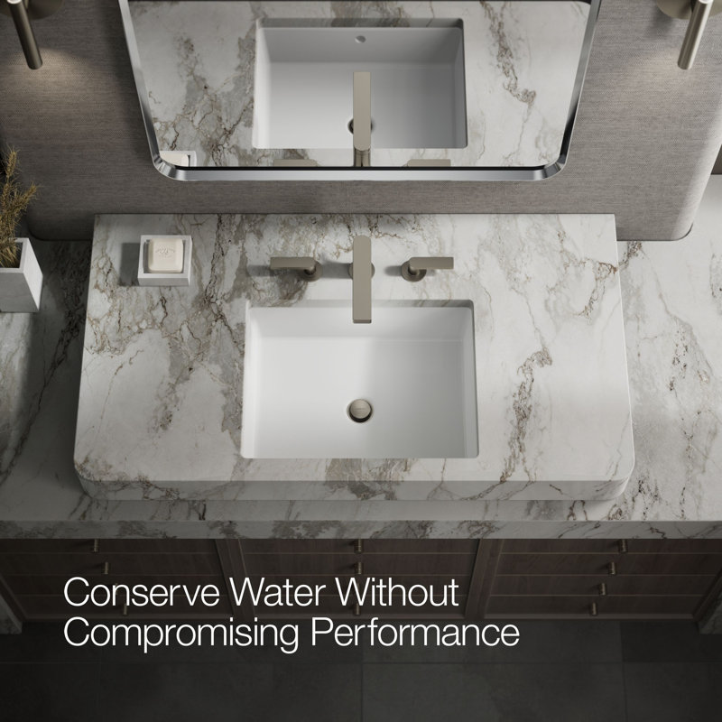 Composed Widespread Bathroom Faucet with Drain Assembly, Brushed Nickel