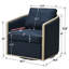 Fauteuil demi-tonneau pivotant de 30 po Holl-634884200