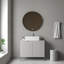 Meuble-lavabo autoportant de 30 po avec lavabo, comprenant une armoire de rangement pour la salle de bain avec 2 portes, un lavabo en céramique blanche et un comptoir blanc Carrara-109178707-109178706