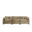 Canapé modulaire Mid-Century 3 places avec 5 coussins, design ergonomique et tissu velours côtelé pour un confort ultime