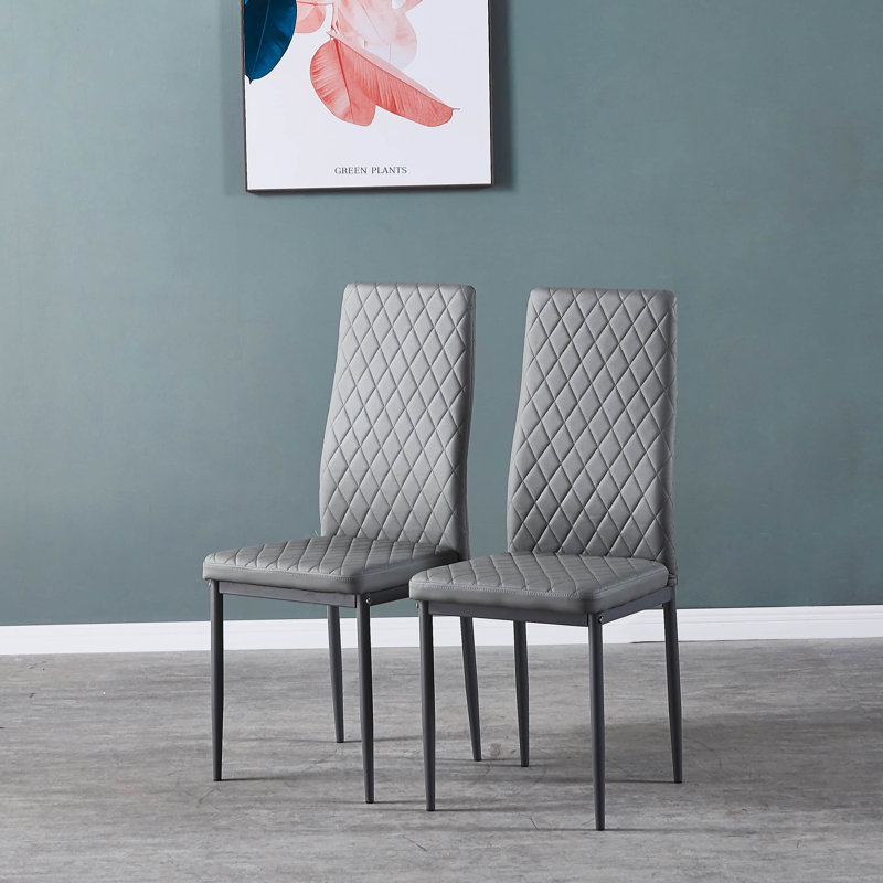 Chaise d'appoint rembourrée Alcaraz, Gris