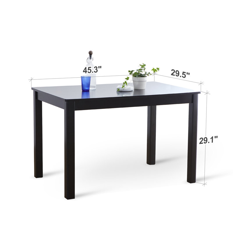 Table de salle à manger Davron, Noir / Noir
