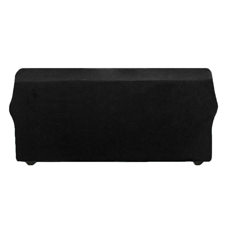 Ensemble de housse pour canapé et causeuse 2 pièces, Mélange de polyester noir