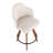 Tenessa Swivel Upholstered Counter Stool with Solid Wood Frame