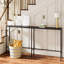 Console étroite 63 po moderne, canapé-lit mince derrière le canapé, table d'entrée en métal noir pour le salon, couloir, L 63 po x l 7,9 po x H 31,7 po