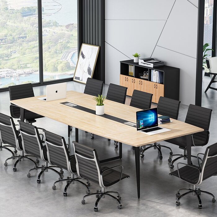 Inbox Zero Billey Rectangle Conference Table & Reviews | Wayfair