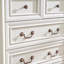 Commode à tiroirs pour chambre à coucher avec base en bois et bordure montante, commode rustique en bois, commode de rangement