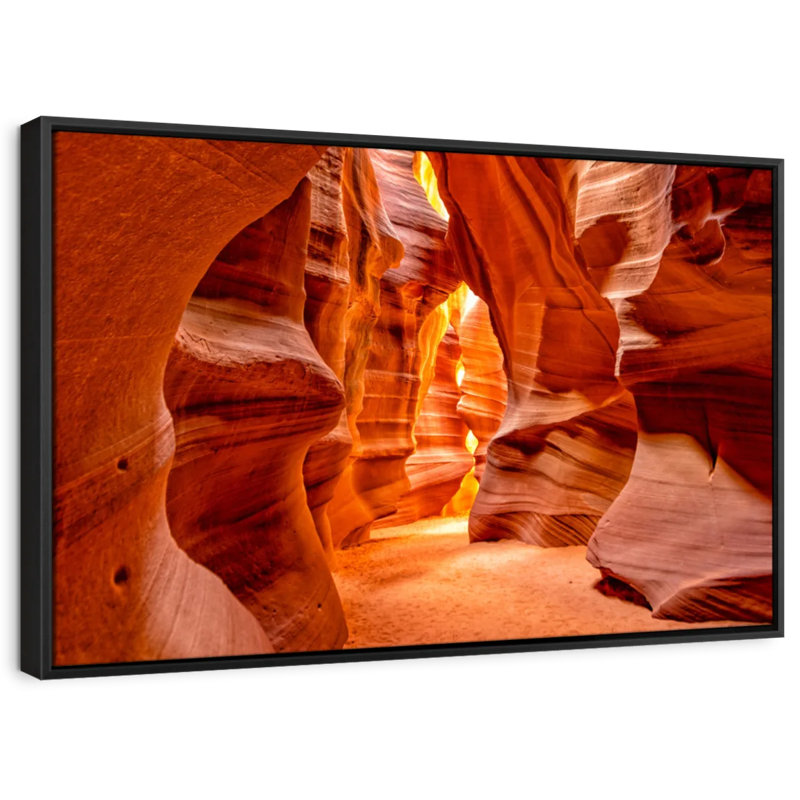 Impression sur toile Sunlit Canyon In Arizona, H 27 po x l 40 po
