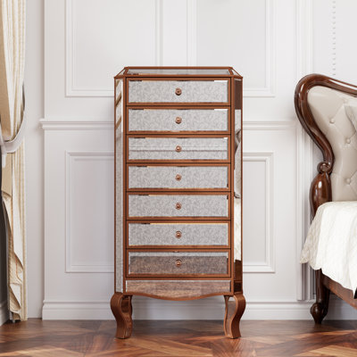Table de chevet en verre Mirell