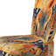 Chaise d'appoint orange à motif d'aquarelle tapissier en velours