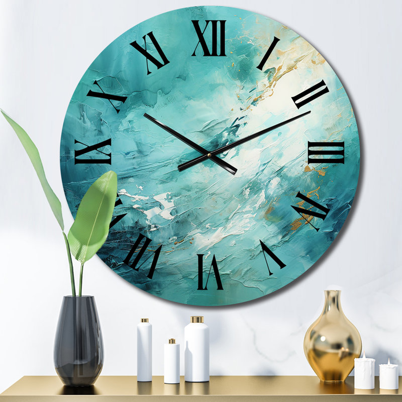 Cleetus - Horloge murale paysage abstrait, Moyenne
