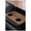 Canapé d'angle Irine en similicuir, 249 cm (L) x 180 cm (P) x 84 cm (H), avec pouf de rangement