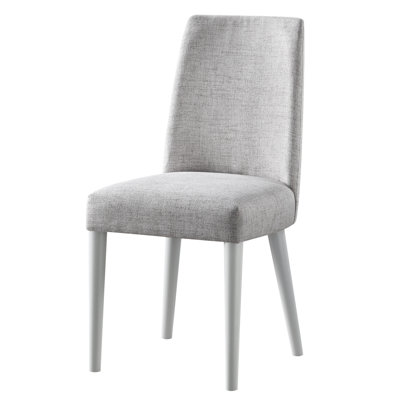Chaise grise en tissu et pieds gris