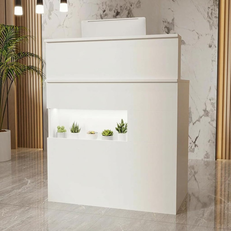 Rectangle MDF Reception Desk