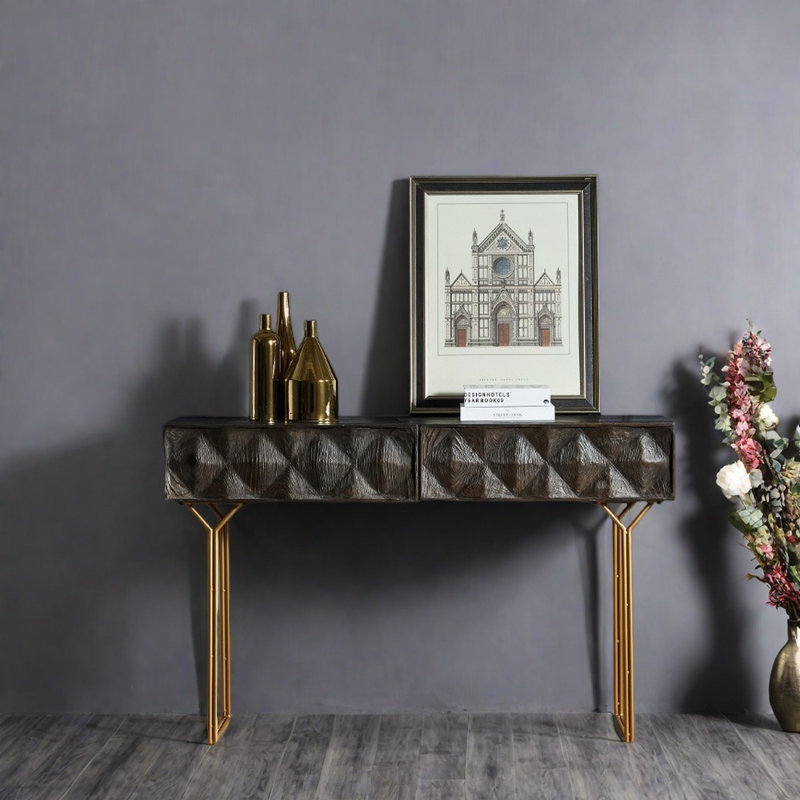 American Vintage Solid Wood Console Table