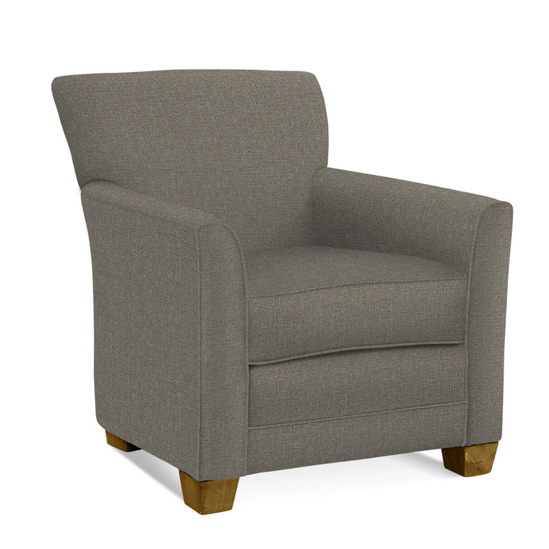 Buckley Upholstered Armchair, Gray Sugar Performance; 0863-84, Havana Finish