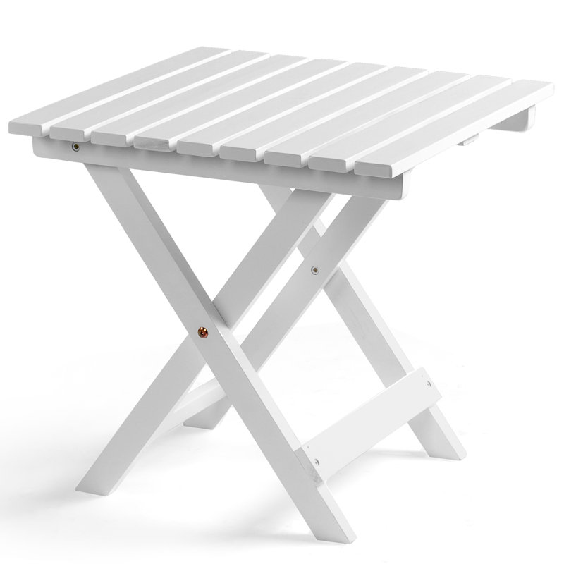 Table d'appoint rectangulaire en bois 18 po, Blanc