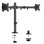 ERGOMAKER Dual Monitor Mount for Desk, Monitor Stand Holds 2 Computer Screens Fits 13" to 27", Heavy Duty Fully Adjustable Monitor Arm with C-Clamp and Grommet Base, VESA 75x75 100x100mm, Black