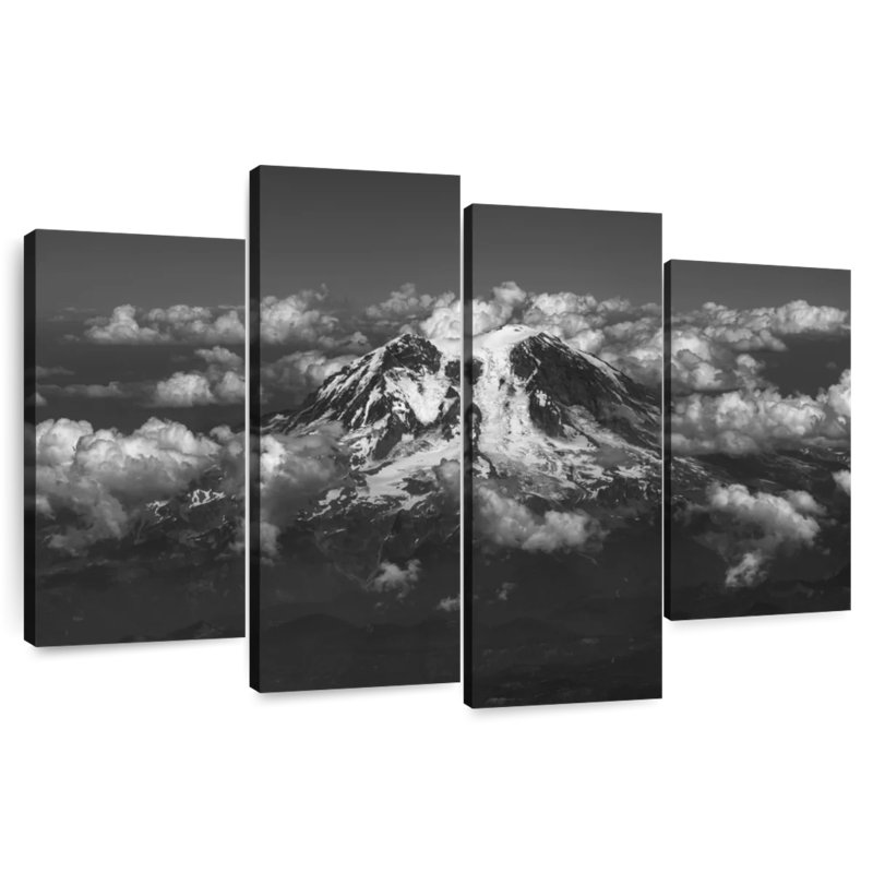 Alvord Monochrome Mount Rainier, 22" H x 36" W