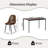 Hararat Modern 5-Piece Dining Set Rectangular Table Upholstered ChairsDining Room Breakfast Nook-569631378-569631380