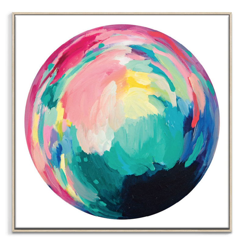 Feather by Amira Rahim - Painting on Canvas, Timber Floater Frame, 102cm H x 102cm W