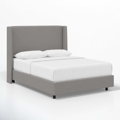 Tilly Linen Upholstered Wingback Bed