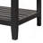 24" Black Modern Sleek Bathroom Vanity Elegant Ceramic Sink with Solid Wood Frame Open Style Shelf