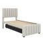 Lit plateforme simple tapissier avec lit gigogne à 3 tiroirs-60548585