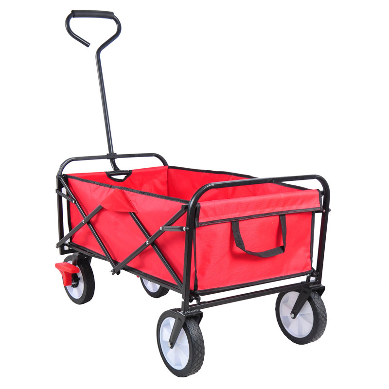 Chariot de plage pliant Wagon Garden (rouge), H 46,46 po x l 40,55 po x P 21,26 po, Rouge