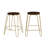 Modern Black 24" Counter Stool with Durable Powder-Coated Iron Legs-499561418-517922012-504895063