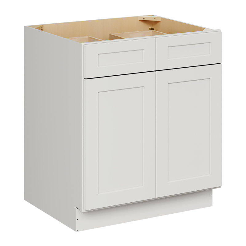 Armoires de cuisine en contreplaqué prêtes à assembler avec tablettes réglables, Pigeon Shaker, H 34,5 po x l 30 po