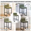 Tabouret de bar rembourré à dossier bas avec structure en métal épaissie pour îlot de cuisine-92115240-91899111-92115247