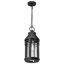 Lanterne suspendue 1 lumière Suher - noir mat avec verre transparent transparent Suher