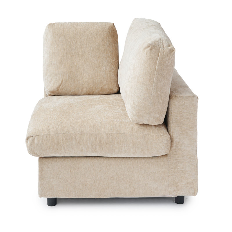 Fauteuil à housse recouverte de tissu, Kaki