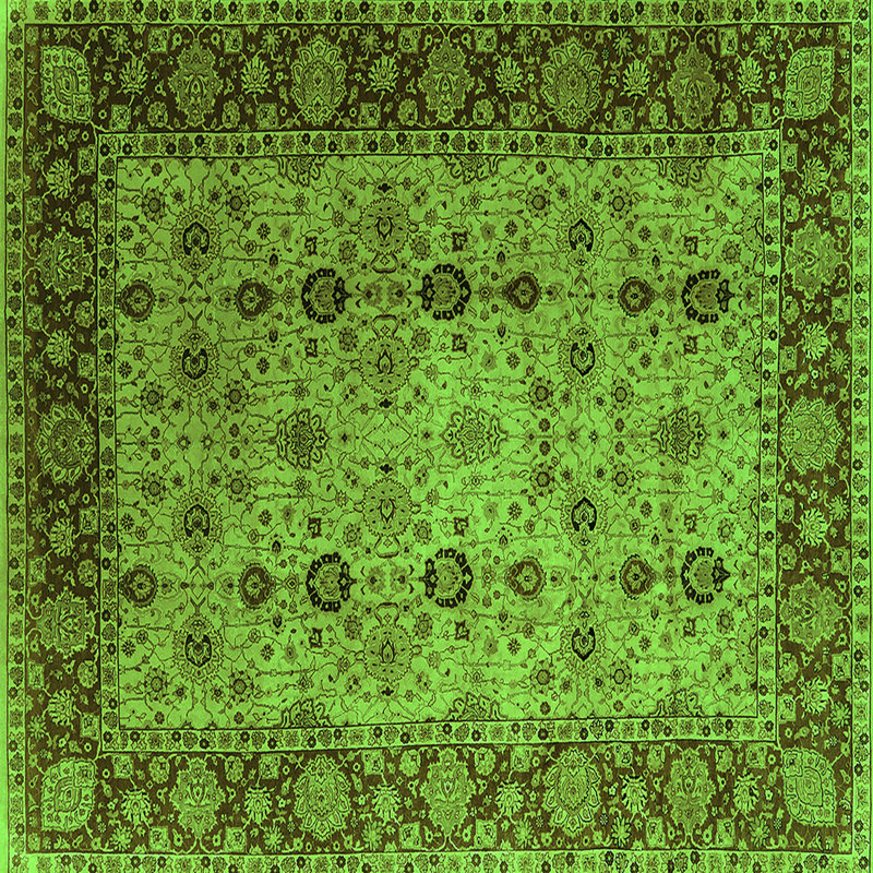 Washable Oriental Indoor Rug, Square 4'
