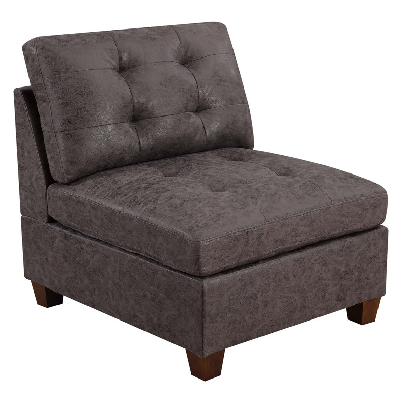 Fauteuil capitonné en similicuir respirant 1pc