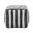 Modern Fabric Pouf In Black & White Stripes, Non-Slip, 300Lb Weight Capacity, 16X16x16", Zippered, Fully Assembled And Striped With Non-Slip Bottom, Upholstery, 300Lbs