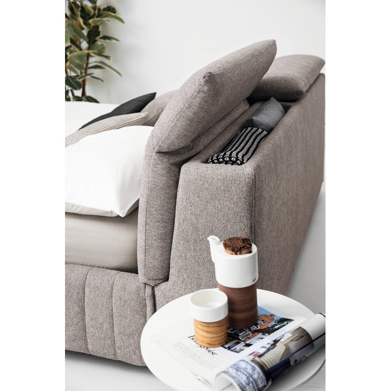Portland Fully Upholstered Storage Bed, King, Polyester Blend