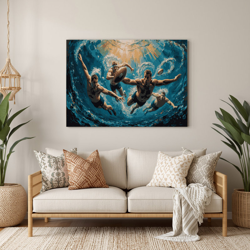 Art mural en métal Sports Sports, H 132 po x l 168 po x P 0,05 po