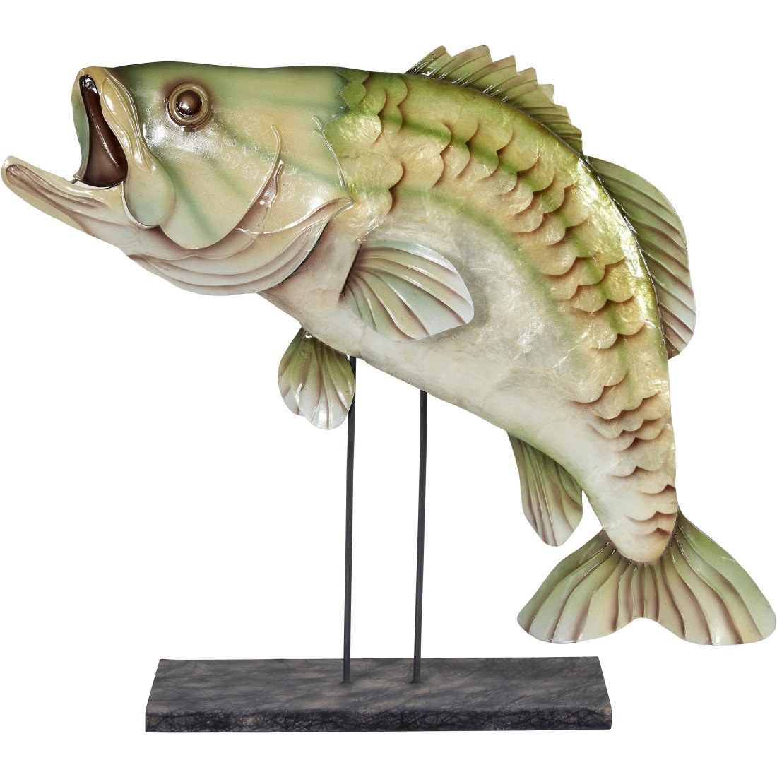 8” Figurine Statue Large Mouth Bass Fish Sculpture