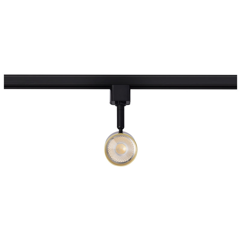 LED Adjustable Track Head, Matte Black/Brushed Brass