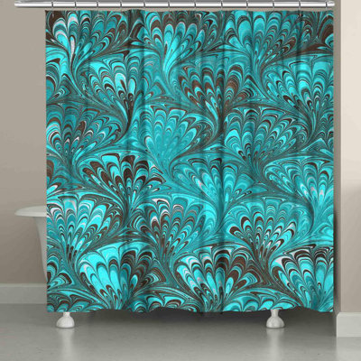 Rideau de douche simple marbré Brockett
