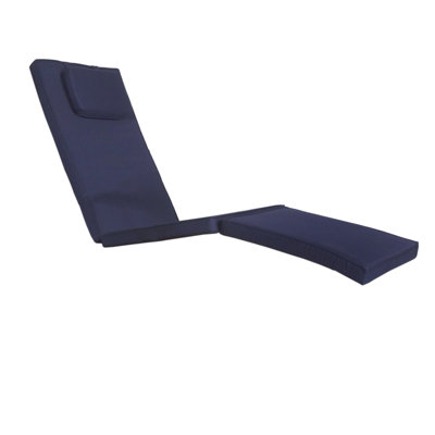 Humphrey Blue Steamer Chair Cushion by Longshore Tides