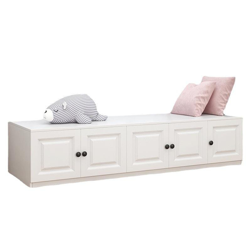 Îlot simple en marbre blanc et bois massif