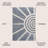 Banesa MidCentury Scandinavian Abstract Sun Two-Tone High-Low Blue/White Rug-36083233