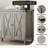 Farmhouse Sideboard Buffet Cabinet with Storage, Kitchen Cabinet with Adjustable Shelf and 2 Barn Doors, Modern Wooden Storage Cabinet for Living Room, Dining Room, Gray-993133954